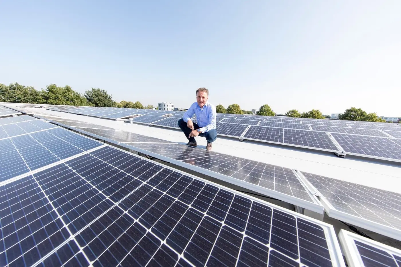 Bedrijventerrein met duurzame energie-oplossingen